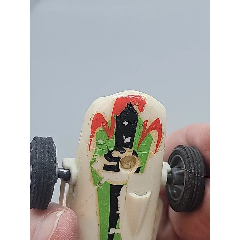 Vintage 1964 White Eldon Roadster Racing Indy Slot Car‎ 1/32 Scale Untested